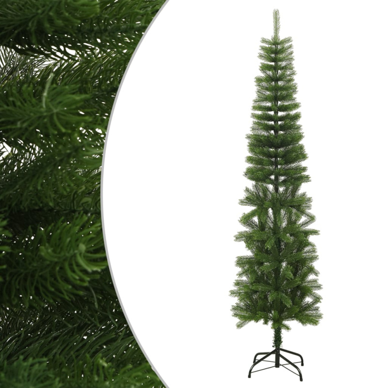 Umělý Úzký Vánoční Stromek Se Stojanem 240 Cm Pe - 150 x 46 cm
