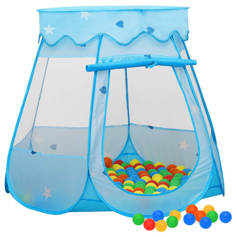 Dětský Stan Na Hraní S 250 Míčky Modrý 102 X 102 X 82 Cm - Vícebarevné 2