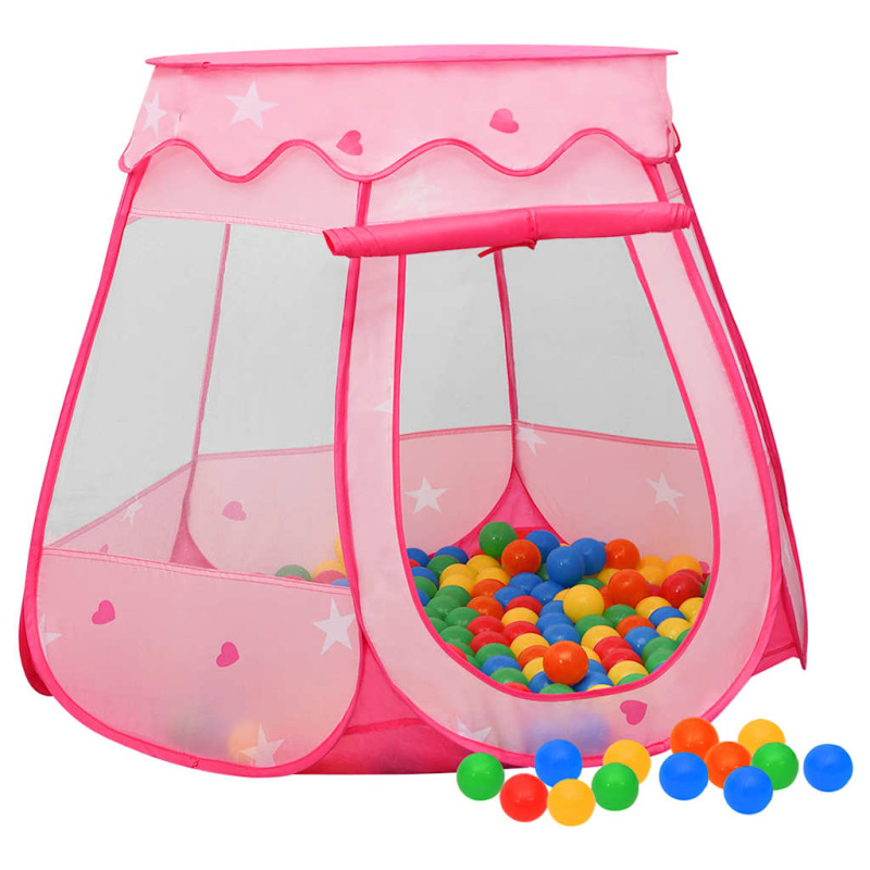 Dětský Stan Na Hraní S 250 Míčky Růžový 102 X 102 X 82 Cm - Vícebarevný