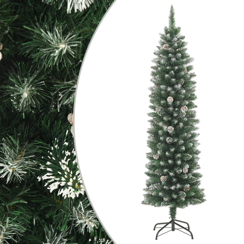Umělý úzký vánoční stromek se stojanem 150 cm PVC