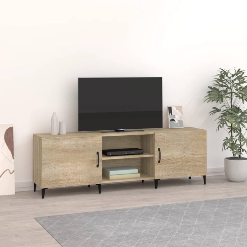 Tv Skříňka 150 X 30 X 50 Cm Kompozitní Dřevo - Bílá s vysokým leskem