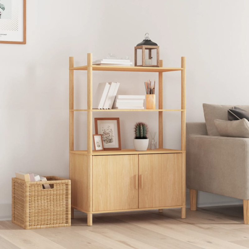 Skříň Highboard 80 X 40 X 121 Cm Kompozitní Dřevo - Černá