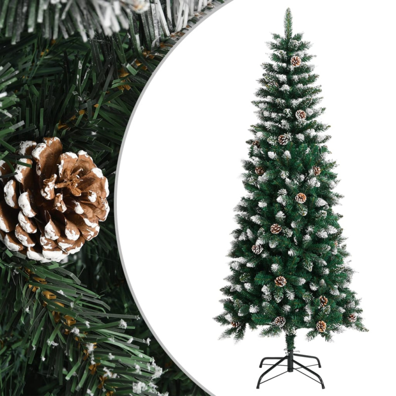 Umělý Vánoční Stromek Se Stojanem Zelený Pvc - bez LED / 210 cm