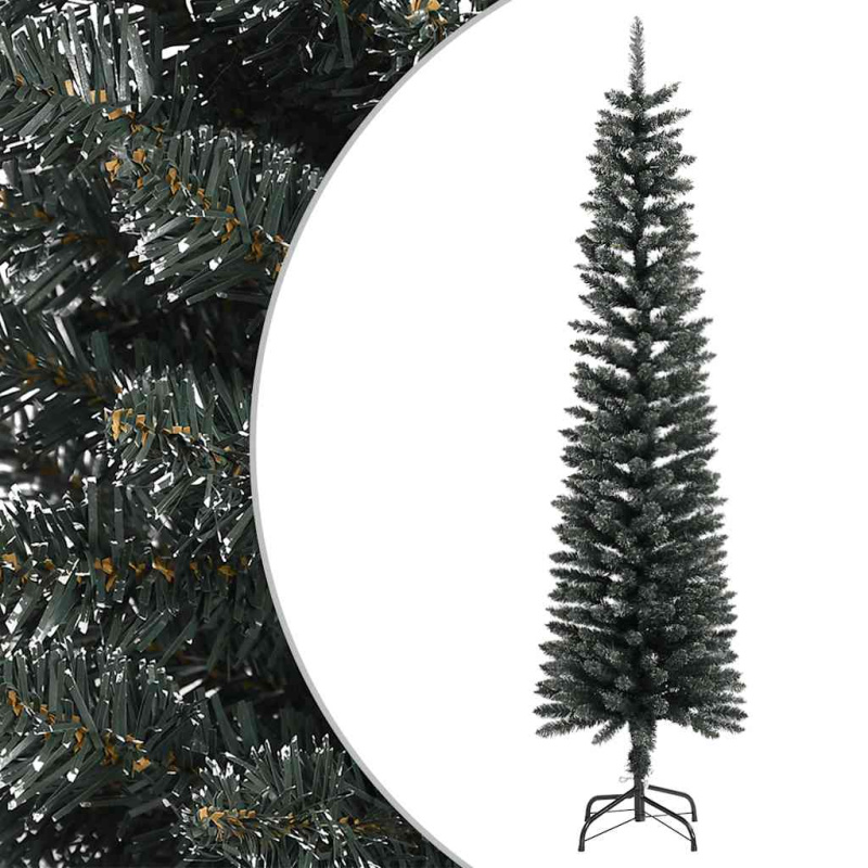 Umělý úzký vánoční stromek se stojanem zelený 150 cm PVC
