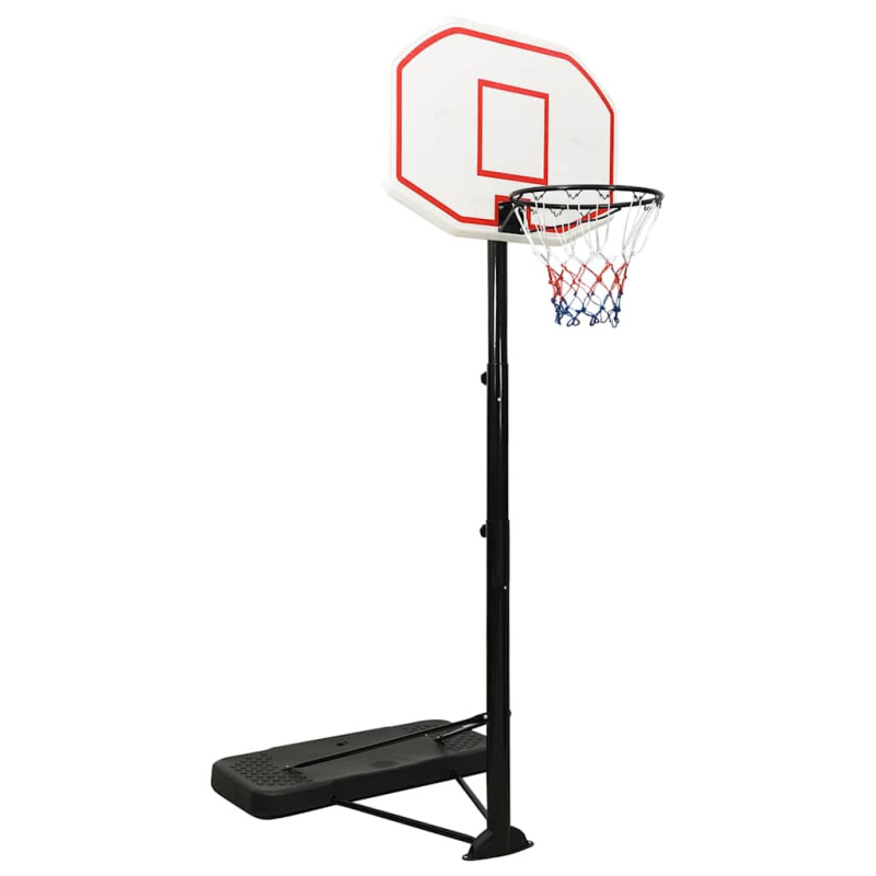 Basketbalový Koš Bílý 258–363 Cm Polyethylen - Černá