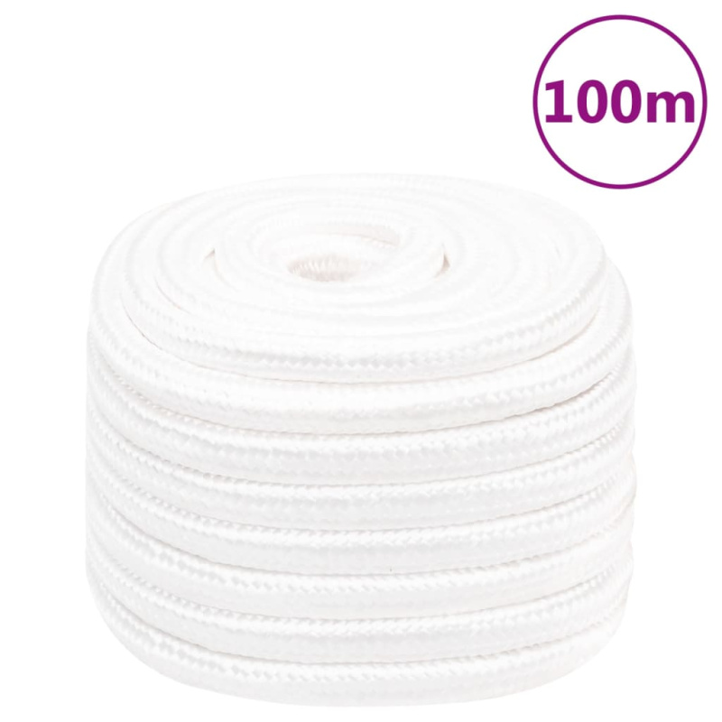Lodní Lano Celobílé Polypropylen Bílá - 500 m / 4 mm