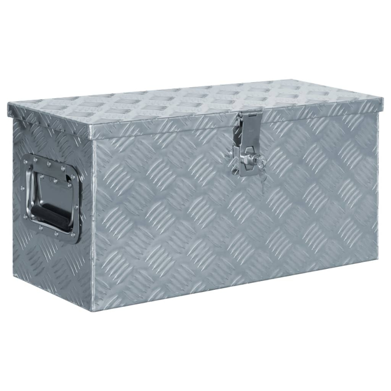 Hliníkový Box 61,5 X 26,5 X 30 Cm Stříbrný - Stříbrná / 70 x 31 x 27 cm