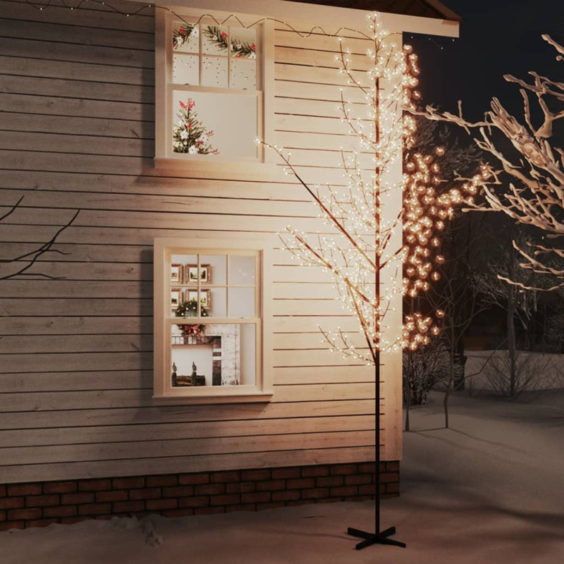Rozkvetlá Třešeň S 672 Teplými Bílými Led - 400 cm