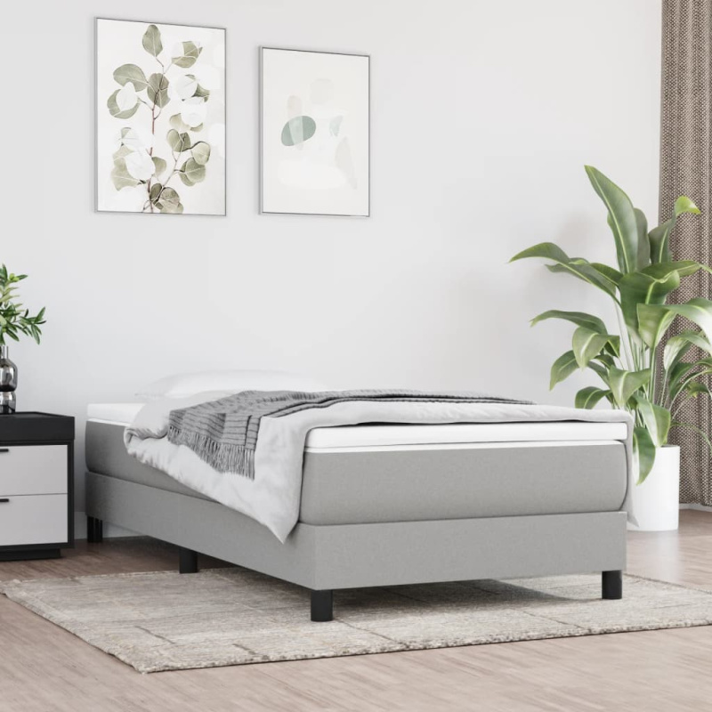 Taštičková Matrace 80 X 200 X 20 Cm Textil - Tmavě šedá / 90 x 190 cm