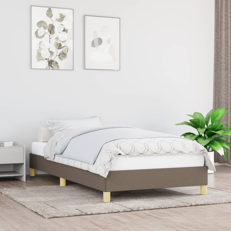 Rám Postele Bez Matrací Textil Taupe - 120 x 200 cm / 35 cm