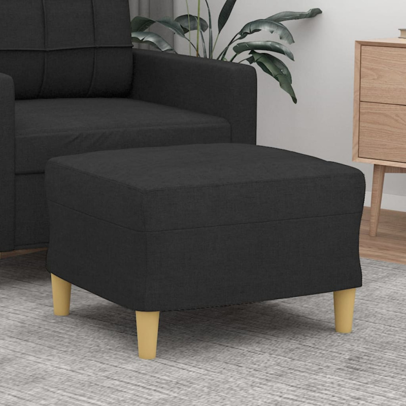 Podnožka Černá Textil - vínová červená / 70 x 55 x 41 cm