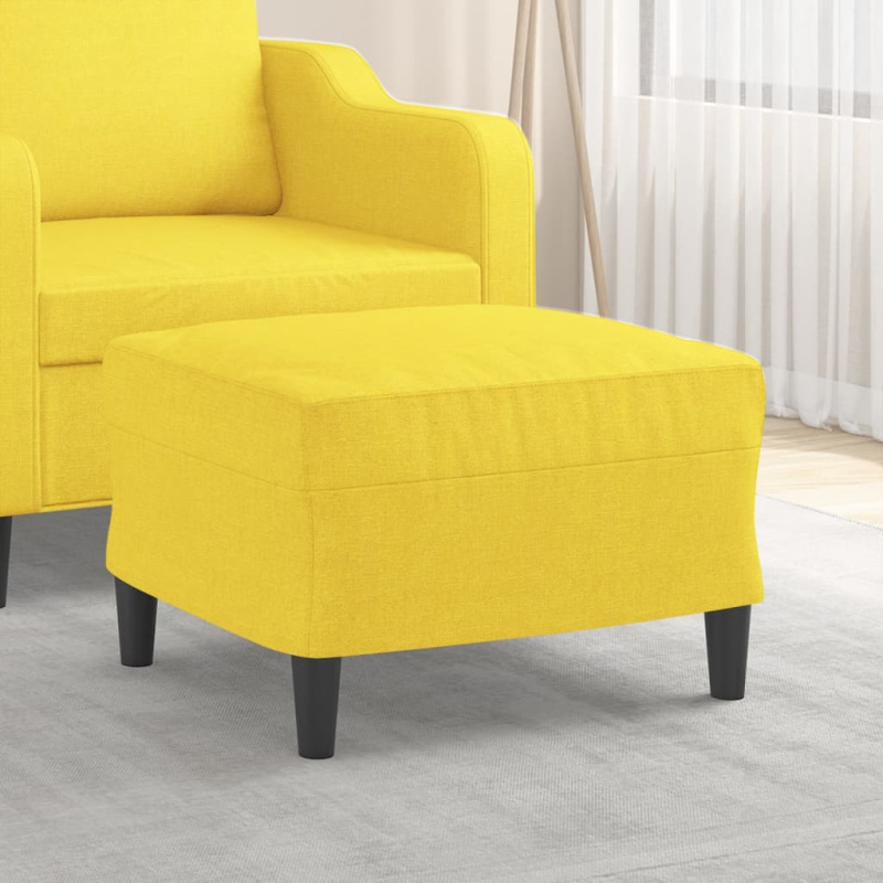 Podnožka Textil - Černá / 70 x 55 x 41 cm