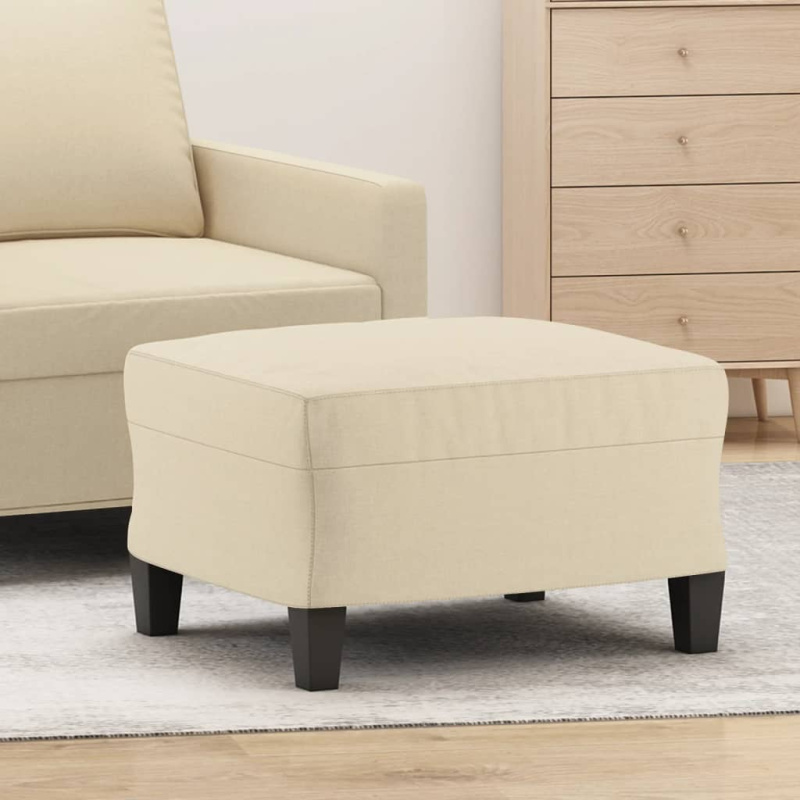 Podnožka Textil - Taupe / 60 x 50 x 41 cm