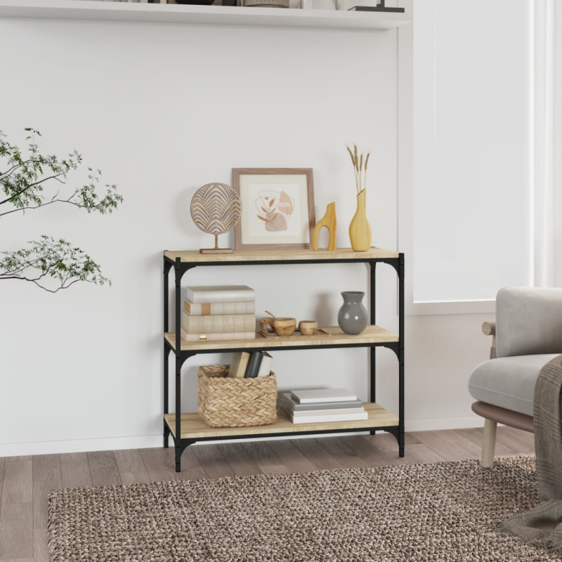 vidaXL Knihovna dub sonoma 100x33x70,5 cm kompozitní dřevo a ocel