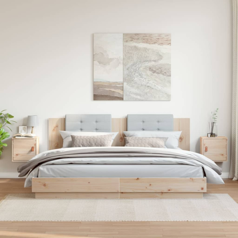 Nástěnné Skříňky 2 Ks 31,5X30X30 Cm Masivní Borové Dřevo