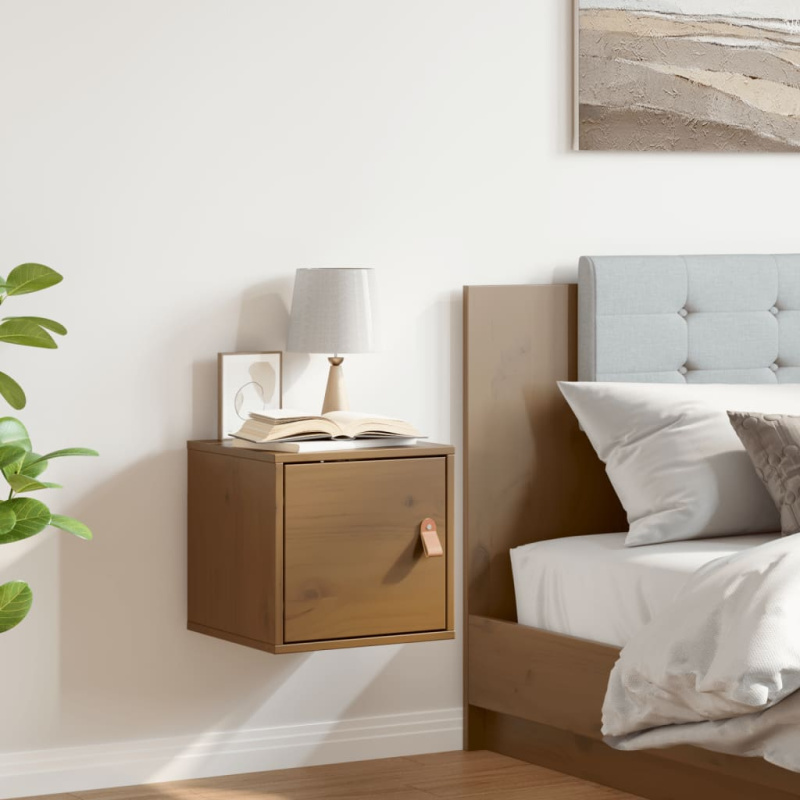 Nástěnná Skříňka Medově Hnědá 31,5X30X30 Cm Masivní Borovice