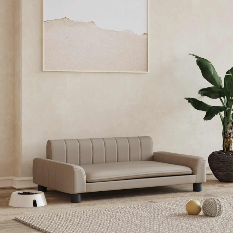 Pelíšek Pro Psy - Cappuccino / Umělá kůže / 70 x 45 x 30 cm