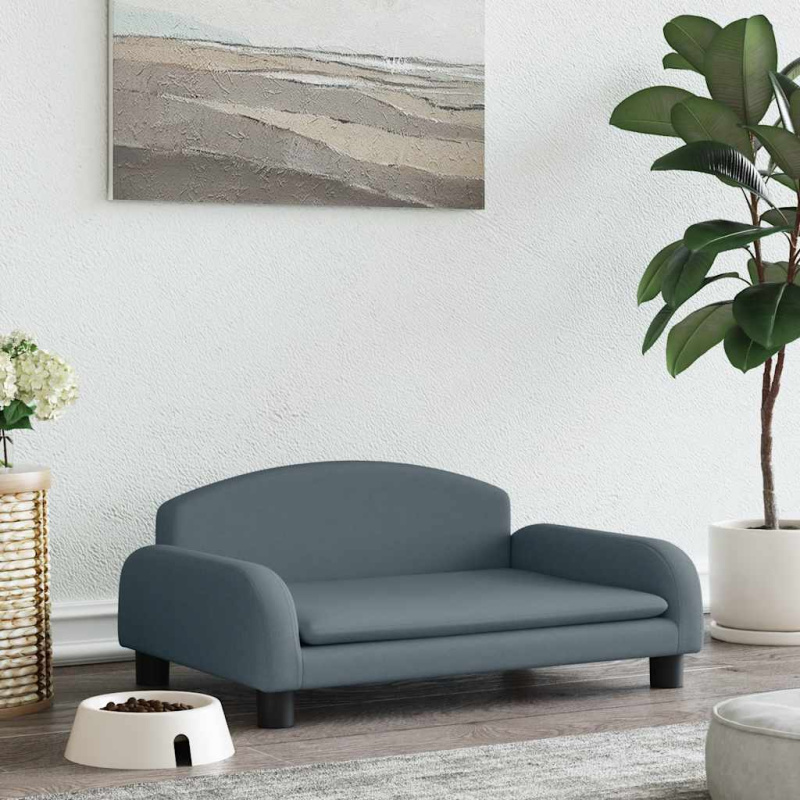 Pelíšek Pro Psy Tmavě Šedý - Tmavě šedá / textil / 70 x 45 x 30 cm