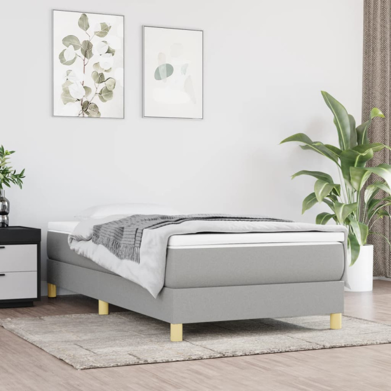 vidaXL Rám postele bez matrací modrá 80x200 cm textil