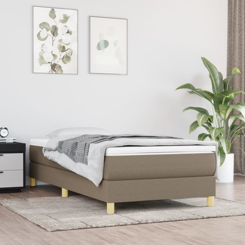 Rám Postele Bez Matrací Textil Taupe - 160 x 200 cm / 35 cm