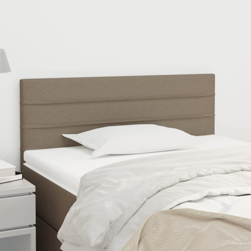 Čelo Postele 90X5X78/88 Cm Textil Taupe - Vysoké / 80 cm