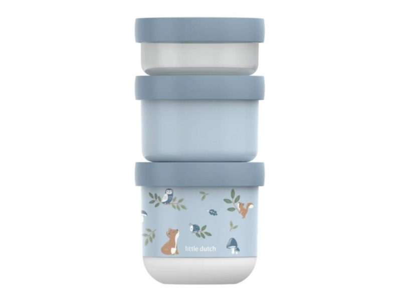 Little Dutch Kelímky na svačinu stohovací 3 ks Forest Friends