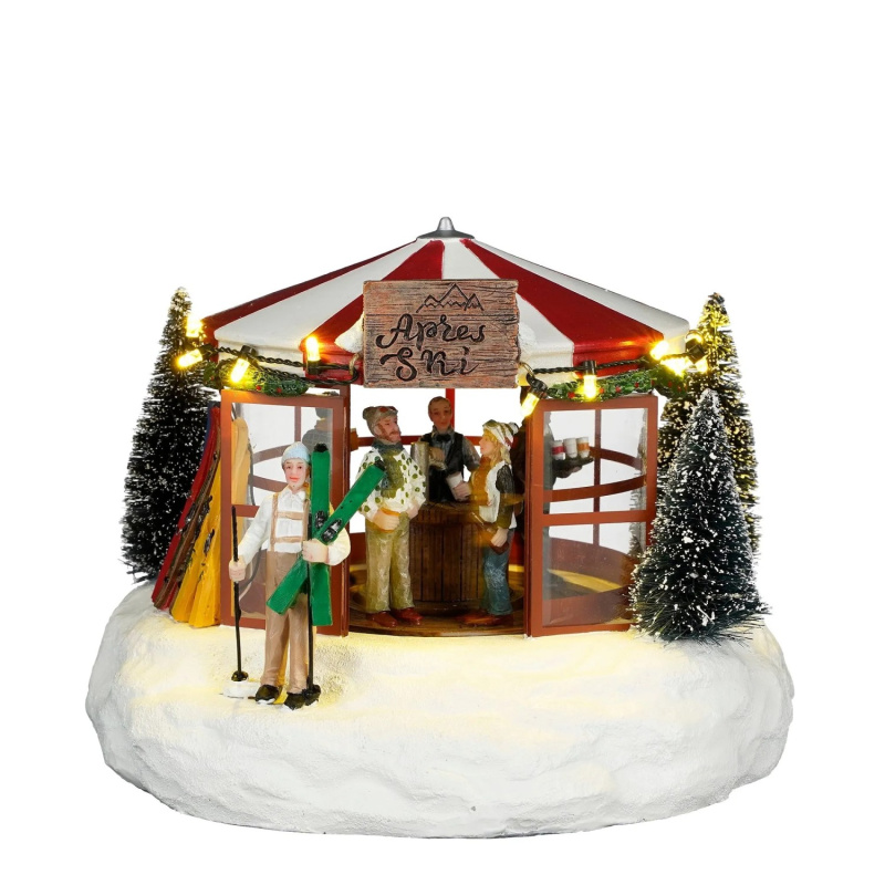Luville Collectables Vánoční LED dekorace "Après Ski Bar" 20 x 19 x 15 cm