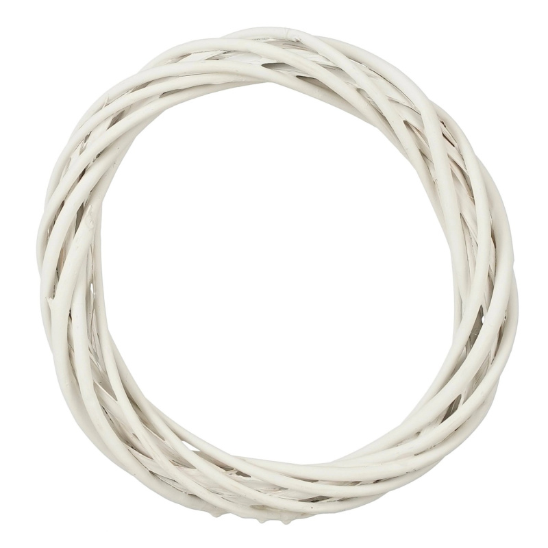 MICA Decorations Vrbový věnec bílý pr. 20 x 4 cm