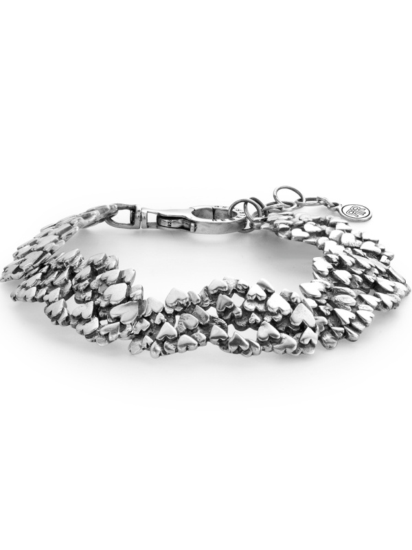 Rebel & Rose RR-BR024-S-XSSM Ladies náramek - Hearts & Hearts