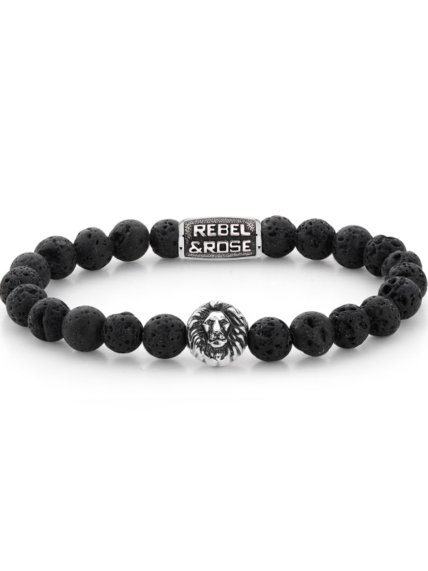 Rebel & Rose RR-8L021-S-L+ Mens náramek - Black Moon