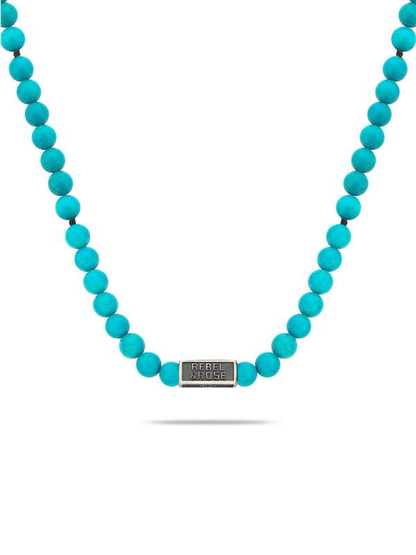 Rebel & Rose NL034-S-70 Mens Necklace - Turquoise Delight