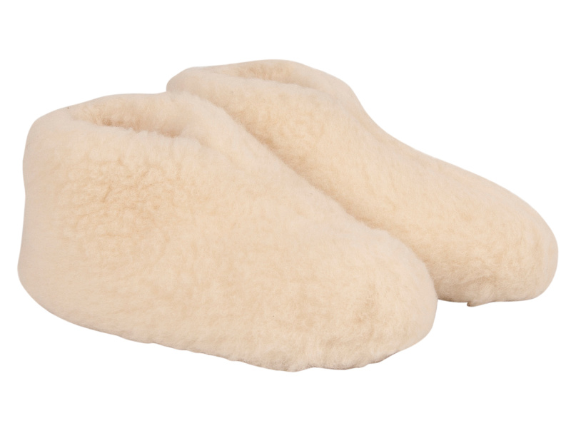TXL Comfort Dámská / Pánská domácí obuv ze střižní vlny (bílá, 36/38)