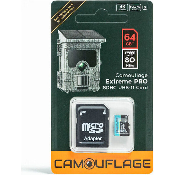 Camouflage MicroSD karta 64GB + adaptér 12121202