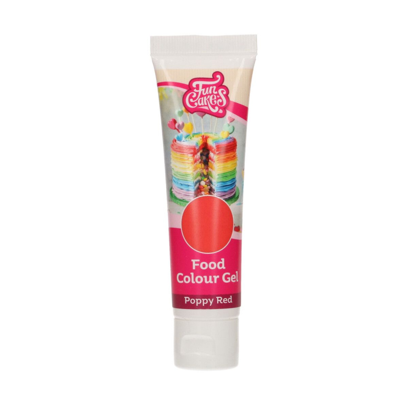 FunCakes Gelová barva Poppy Red 30g