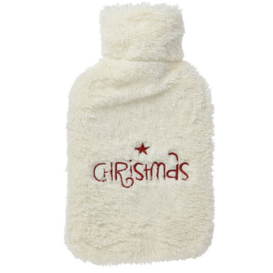 Home Styling Collection Termofor s nápisem CHRISTMAS, 33 cm, 1,7 L bílá