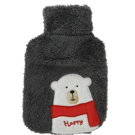 Home Styling Collection Termofor s medvídkem, 85 ml, 25 x 18 cm antracitová