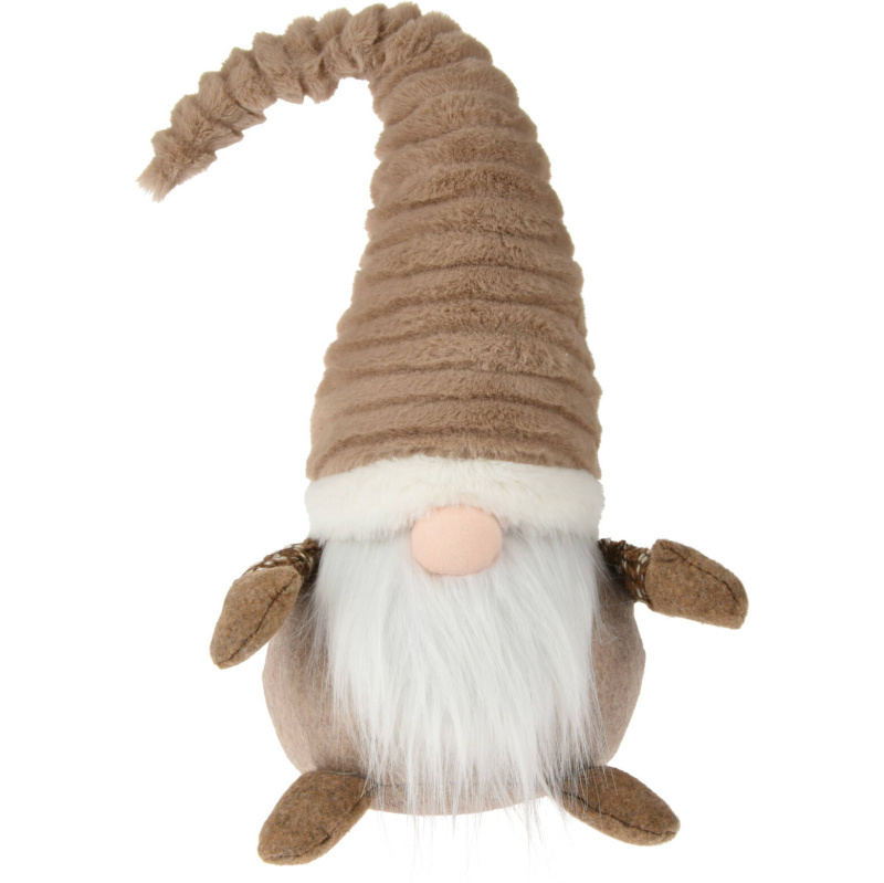 Home Styling Collection Vánoční skřítek v hnědé barvě, 18 cm hnědá