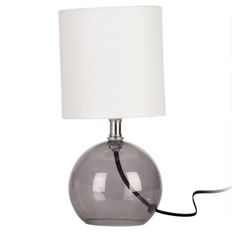 Home Styling Collection Stolní lampa se skleněným podstavcem, 24 cm bílá