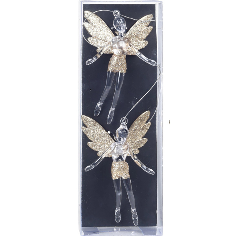 Závěsný dekorativní anděl 12 cm sada 2 ks