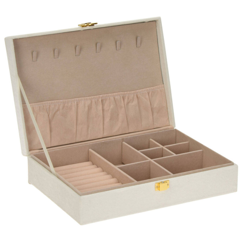 Home Styling Collection Bílá šperkovnice CLASSIC, 28 x 19 x 7 cm bílá