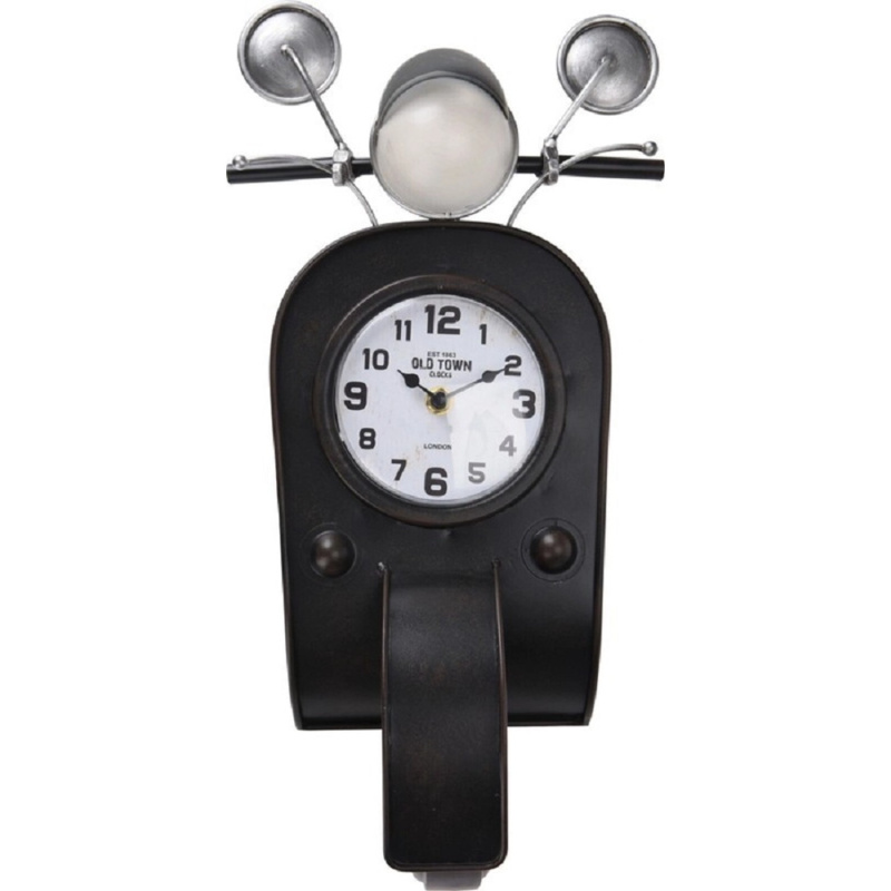 Hodiny v retro vzhledu - skútr, 22 x 9 x 42 cm