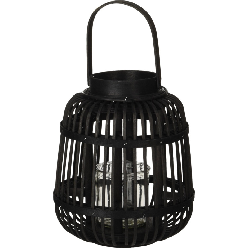 Koopman Bambusová lucerna černá pr. 19 x 24 cm