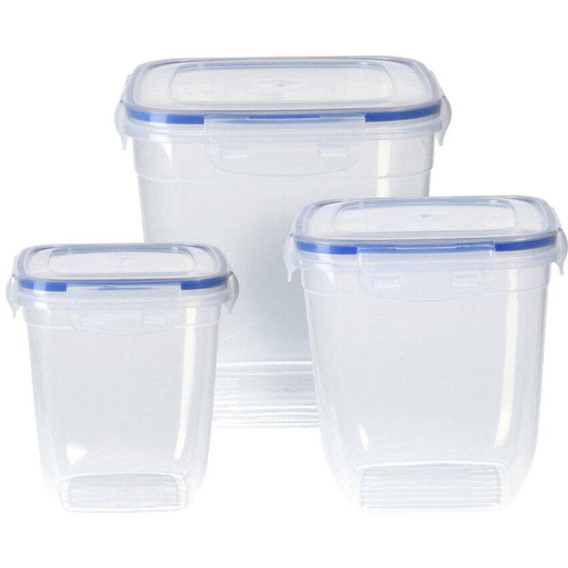 EH Excellent Houseware Sada dóz na sypké potraviny, 3 kusy transparentní