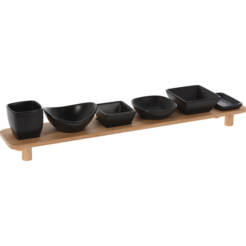 EH Excellent Houseware Souprava pro podávání občerstvení, černá černá