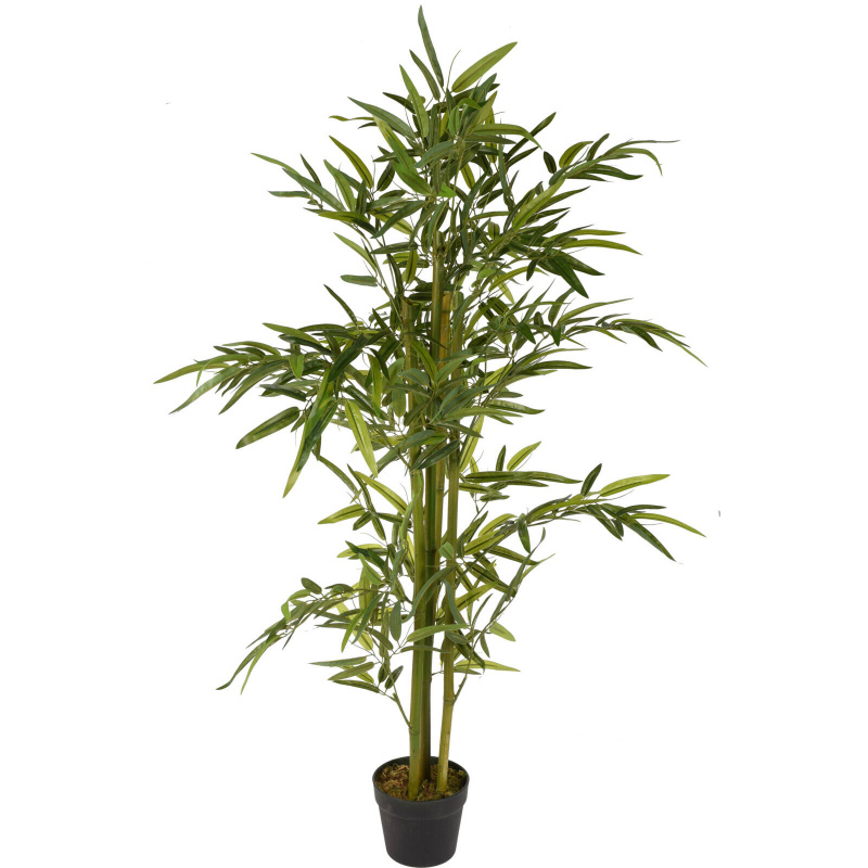 Botanical Decoration Umělý bambusový stromek v květináči, 130 cm zelená