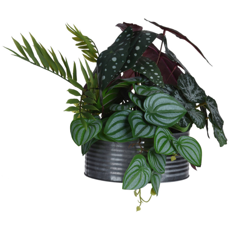 Home Styling Collection Umělá Begónie maculata, 28 cm zelený