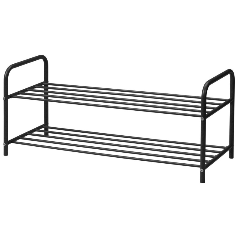 Home Styling Collection Černý botník, 91 x 35 x 38,5 cm černá
