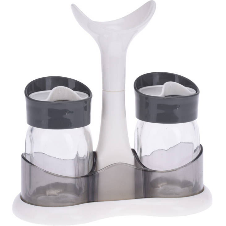 EH Excellent Houseware Solnička a pepřenka, 2 skleněné nádobky, 80 ml transparentní