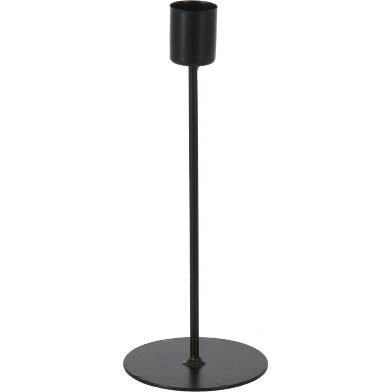 Home Styling Collection Kovový svícen, černý, 20 cm černá