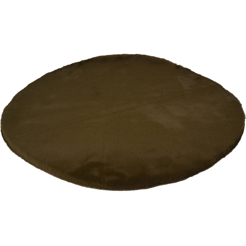 Home Styling Collection Kulatý koberec do obývacího pokoje, umělá kožešina, Ø 80 cm zelená